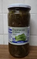 Mängden socker i Espinacas al natural