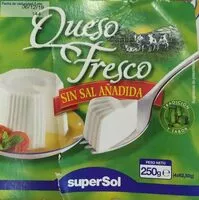Mängden socker i Queso fresco sin sal añadida