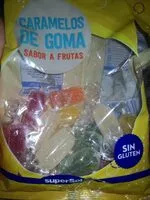 Mängden socker i Caramelos de goma sabor a frutas