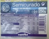 Mängden socker i Queso de mezcla semicurado