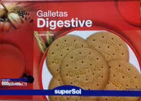Mängden socker i Galletas Digestive Supersol