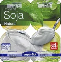 Mängden socker i Postre de soja natural