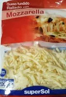 Mängden socker i Queso fundido rallado con mozzarella