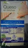 Mängden socker i Queso en lonchas semicurado