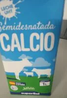 Mängden socker i Leche semi con calcio