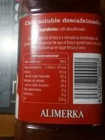 Mängden socker i Café soluble descafeinado