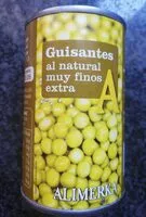 Mängden socker i Guisantes al natural muy finos extra