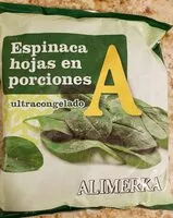 Mängden socker i Espinacas hojas en porciones
