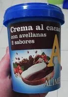 Mängden socker i Crema al cacao con avellanas 2 sabores