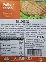 Mängden socker i Hamburguesas pollo cerdo
