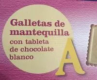 Mängden socker i Galletas de mantequilla con tableta de chocolate blanco