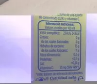 Mängden socker i Zumo de piña, manzana y uva