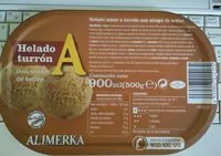 Mängden socker i Helado de turrón con sirope de toffee