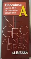 Mängden socker i Chocolate negro 55% de cacao con almendras