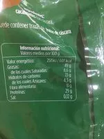 Mängden socker i Cacahuete con cáscara tostado