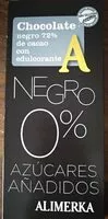 Mängden socker i Chocolate negro 72% de cacao con edulcorante