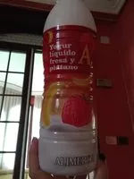Mängden socker i Yogur líquido fresa y plátano