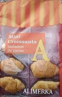 Mängden socker i Mini croissants bañados de cacao