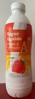 Mängden socker i Yogur líquido fresa y plátano