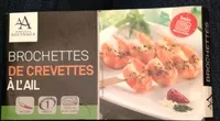 Mängden socker i Brochettes de crevettes à l'ail