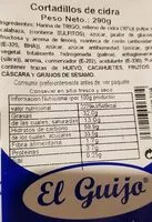 Mängden socker i Cortadillos de cidra