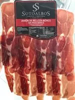 Mängden socker i Jamón de bellota ibérico raza ibérica lonchas