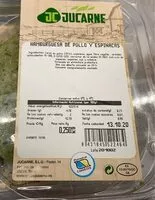 Mängden socker i Hamburguesa pollo y espinacas