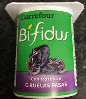 Mängden socker i Bifidus con trozos de ciruelas pasas