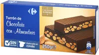 Mängden socker i Turrón chocolate con almendras
