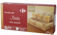 Mängden socker i Turrón nata nueces