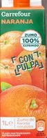 Mängden socker i Orange avec Pulpe