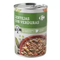 Mängden socker i Lentejas c/verdur.