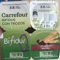 Mängden socker i Bifidus muesli et céréales