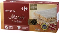 Mängden socker i Turrón de Alicante