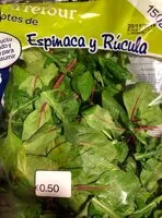 Mängden socker i Brotes de espinaca y rúcula