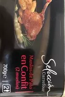 Mängden socker i Musoos de pato en confit