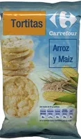 Mängden socker i Tortitas de arroz y maíz