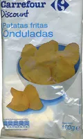 Mängden socker i Patatas fritas onduladas "Carrefour"