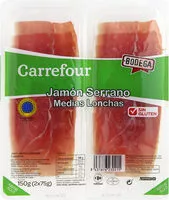 Mängden socker i Jamón serrano medias lonchas