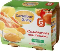 Mängden socker i Tarrito zanahoria con ternera