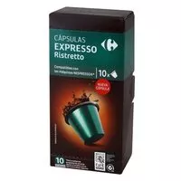 Mängden socker i Café ristreto capsulas