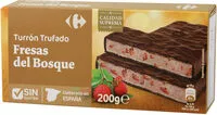 Mängden socker i Turrón trufado fresas del bosque