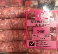 Mängden socker i Butifarra fresca