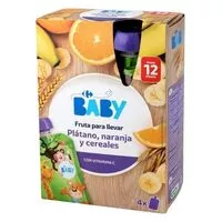 Mängden socker i Pouch platano naranja y cereal