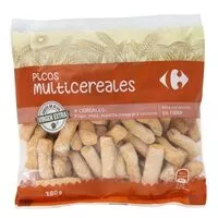 Mängden socker i Picos multicereales (Trigo 67%, maiz 11%, espelta integral 11% y centeno 11%).