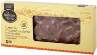 Mängden socker i Turrón de chocolate con leche y almendras