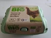 Mängden socker i Huevos de granjas al aire libre Carrefour Bio