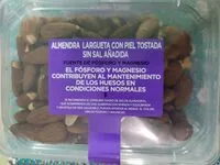 Mängden socker i Almendra Largueta con piel tostada sin sal añadida