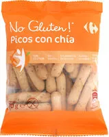 Mängden socker i Picos de chía sin gluten
