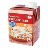 Mängden socker i Nata liquida cocina 18% m.g.